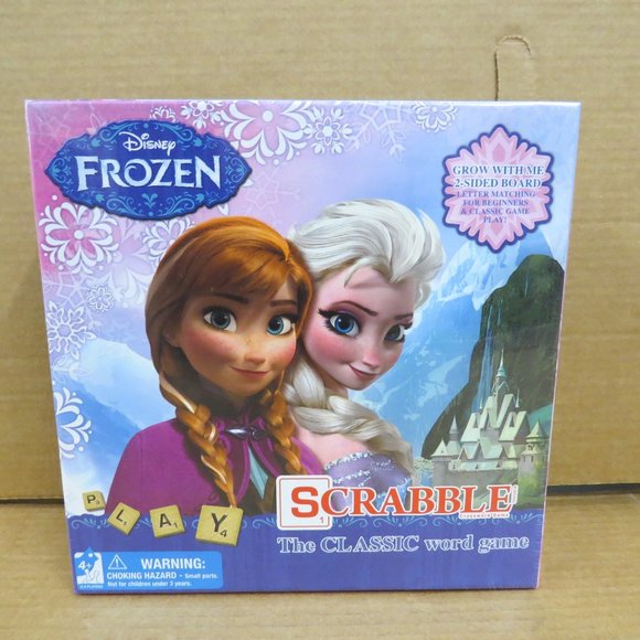 Disney FROZEN Scrabble CrossWord Board Game Double Sided Board ~ New & Sealed - Picture 1 of 4